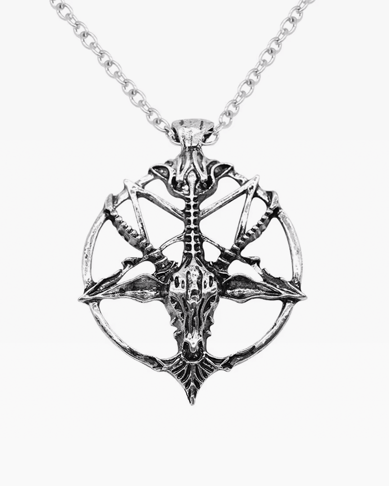 Goat Head Pentagram Necklace
