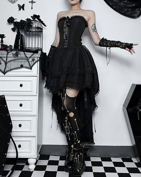 Black Gothic Corset Dress