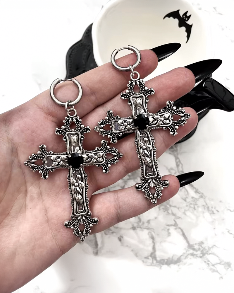 Cross Earrings Gothic