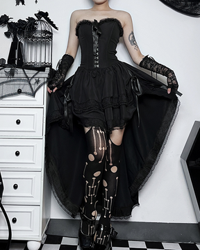 Black Gothic Corset Dress