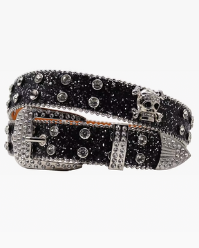 Rhinestone Skull Belt