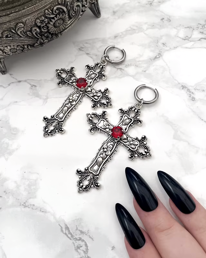 Cross Earrings Gothic