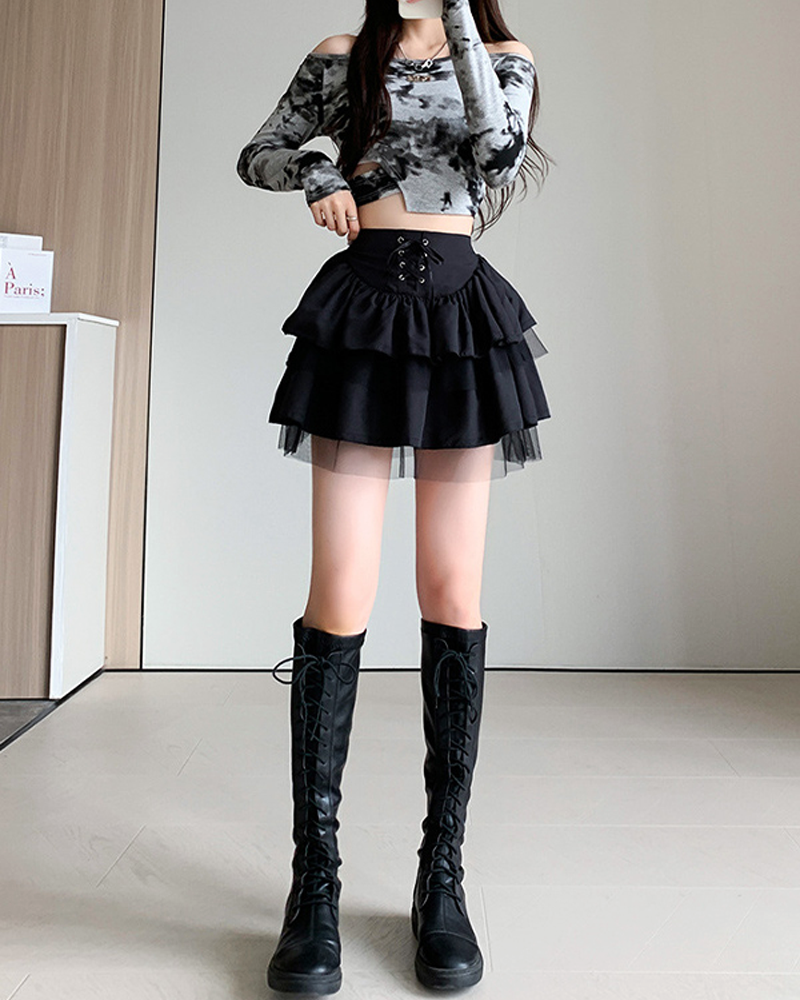 Black Gothic Mini Skirt