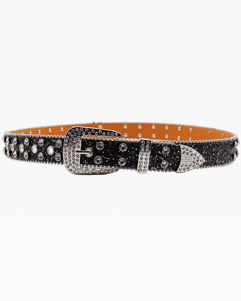 Rhinestone Skull Belt