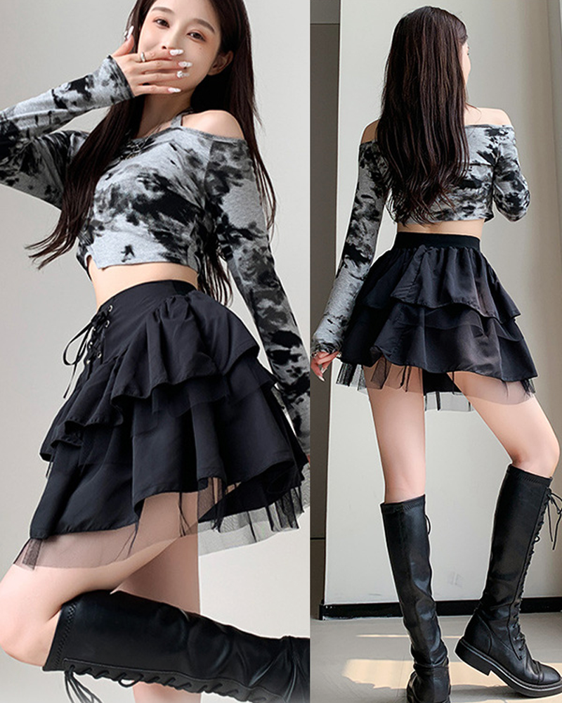 Black Gothic Mini Skirt