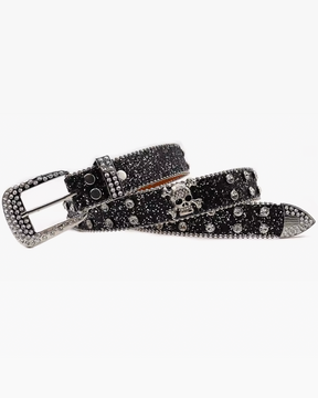 Rhinestone Skull Belt