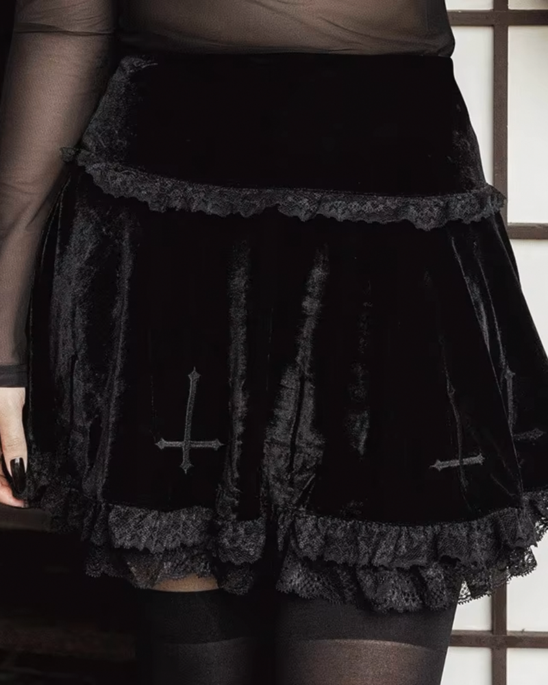 Black Goth Mini Skirt