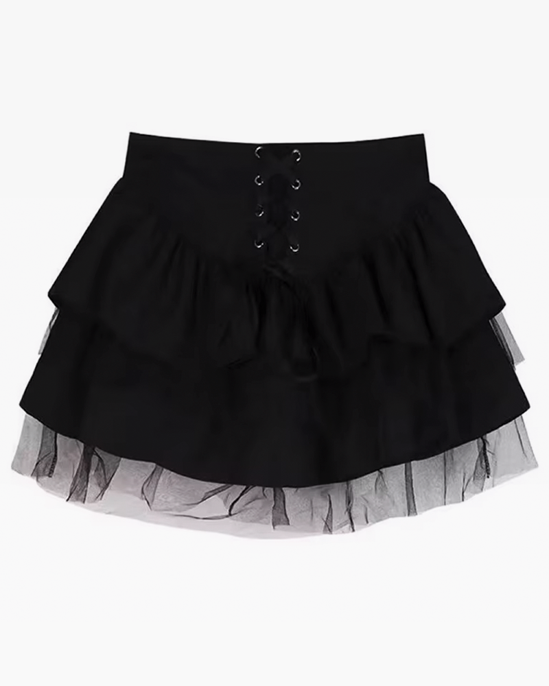 Black Gothic Mini Skirt