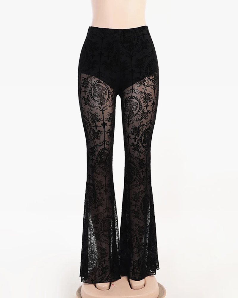 Lace Flare Pants