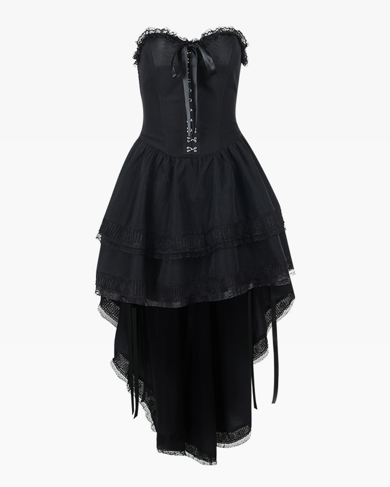 Black Gothic Corset Dress