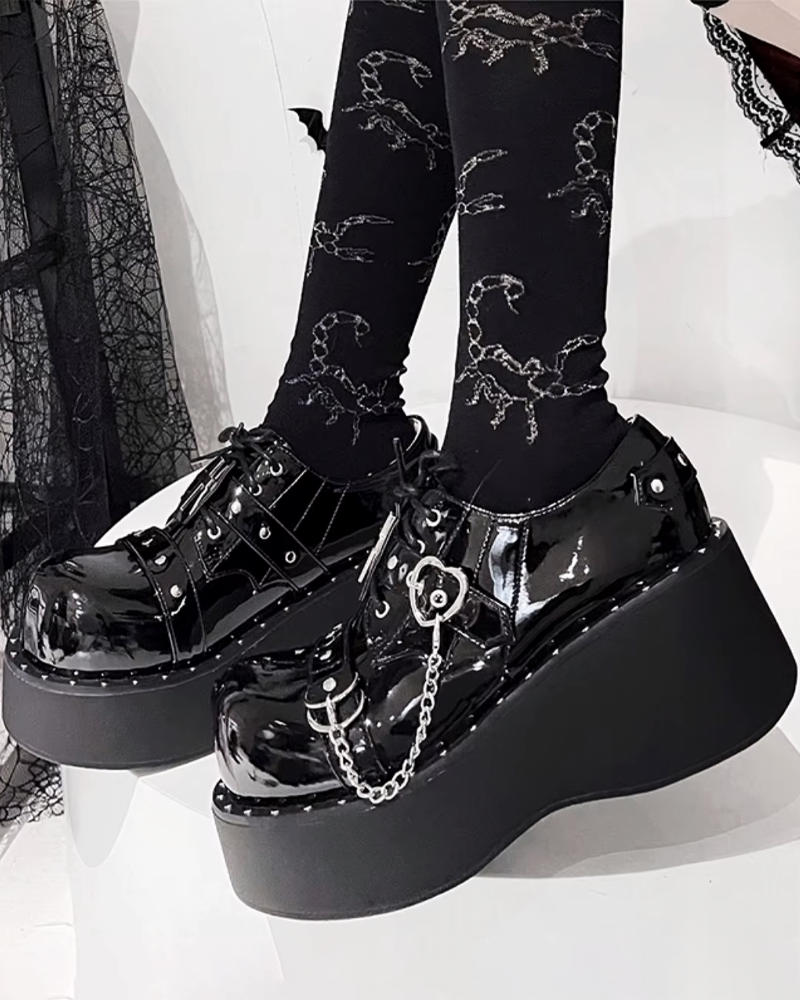 Black Gothic Platform Shoes