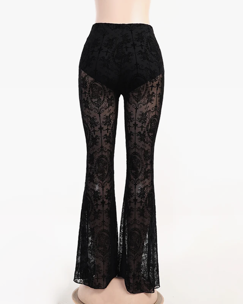 Lace Flare Pants